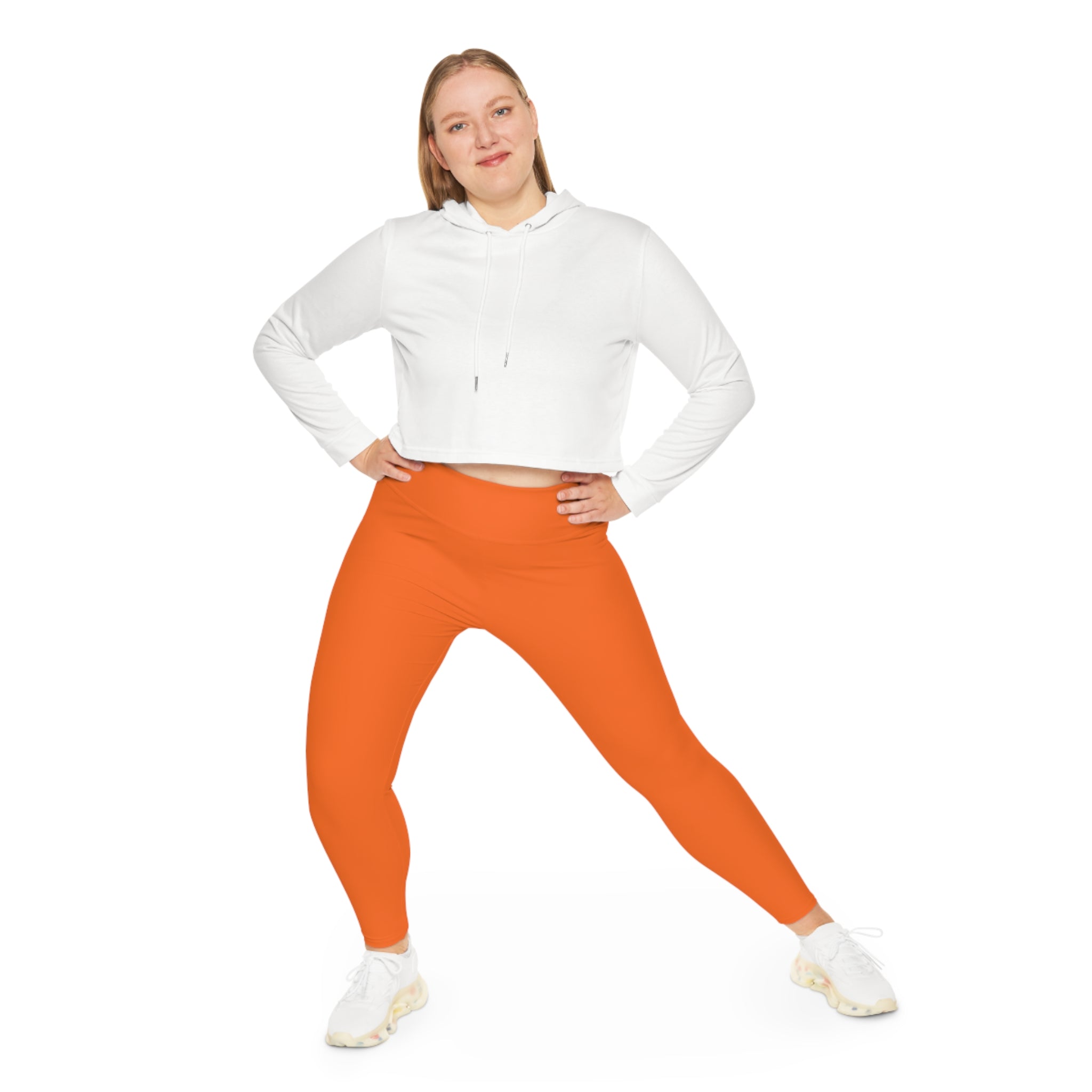 E'LAN Motion: Motion Curvy Pants - Tangerine Pop