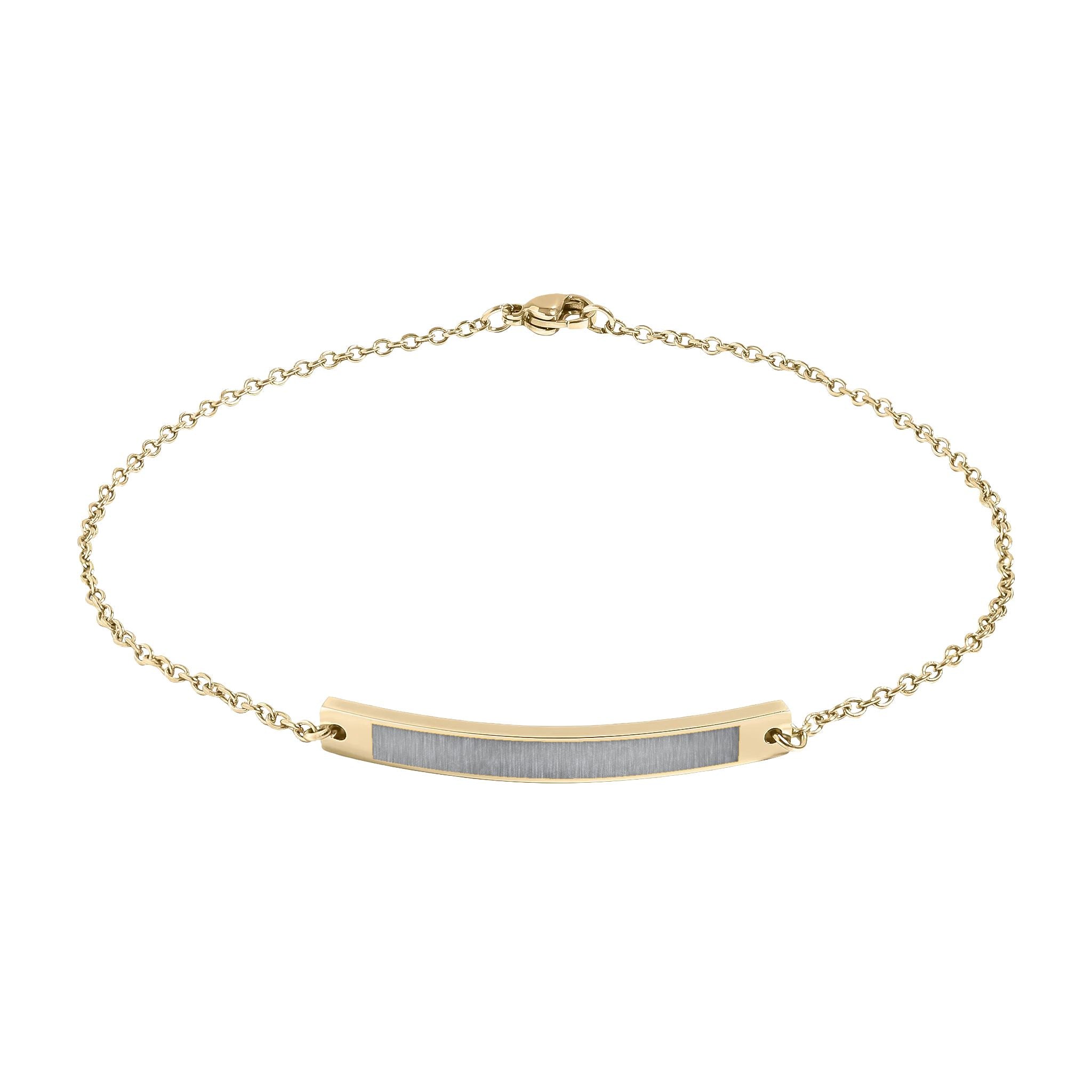 Curved Bar Anklet (Engraving)