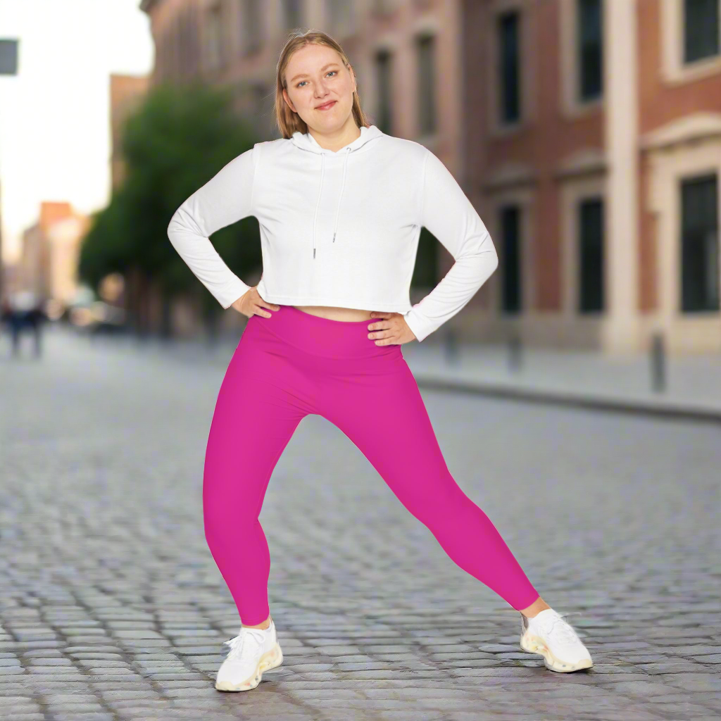 E'LAN Motion: Motion Curvy Pants - Electric Pink