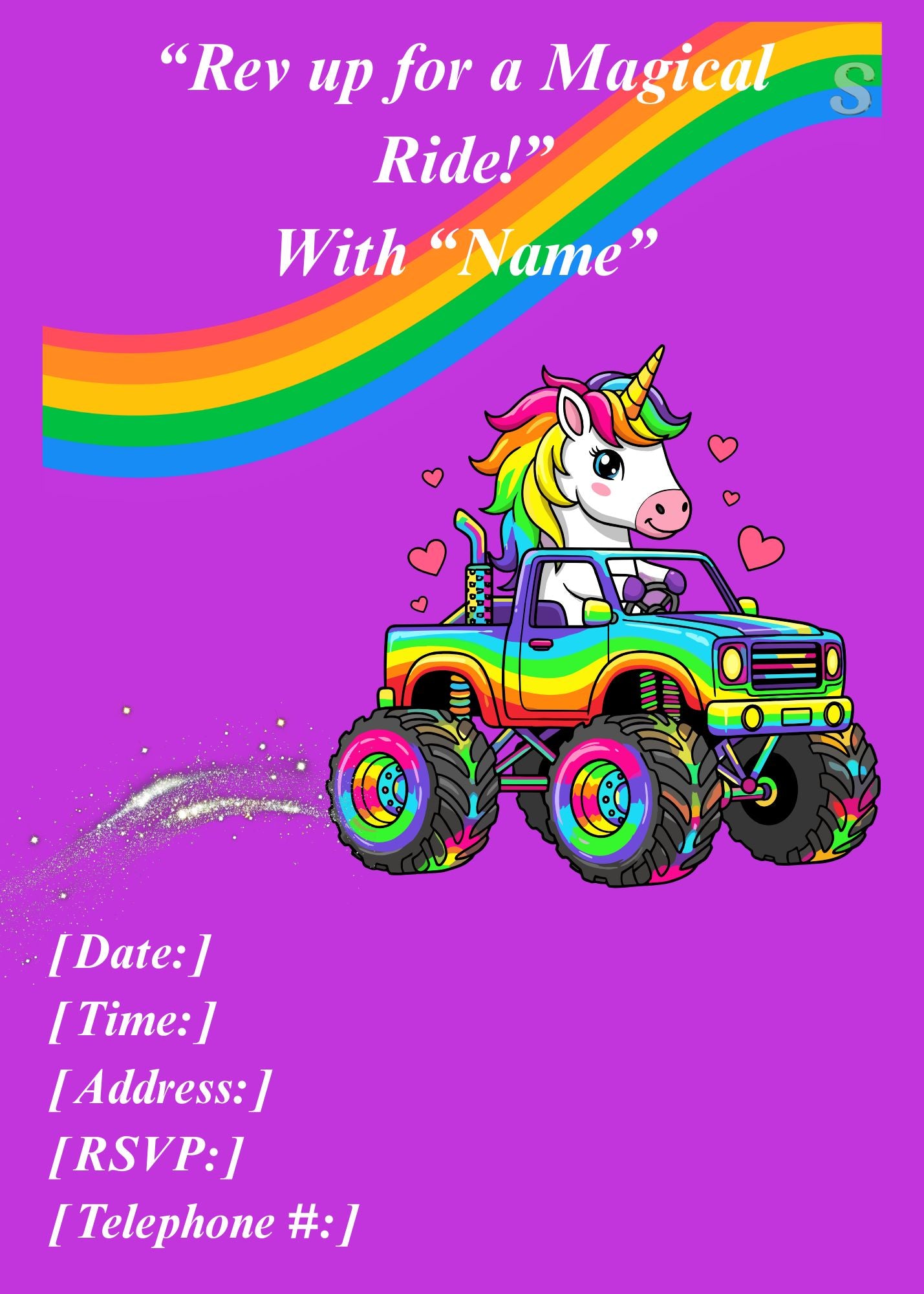 Unicorn Birthday Party Printable Bundle